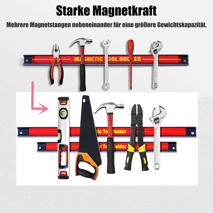 RELAX4LIFE Magnetleiste aus Stahl, Magnetischer Werkzeughalter, Werkzeugleiste Wand, Werkzeughalteru