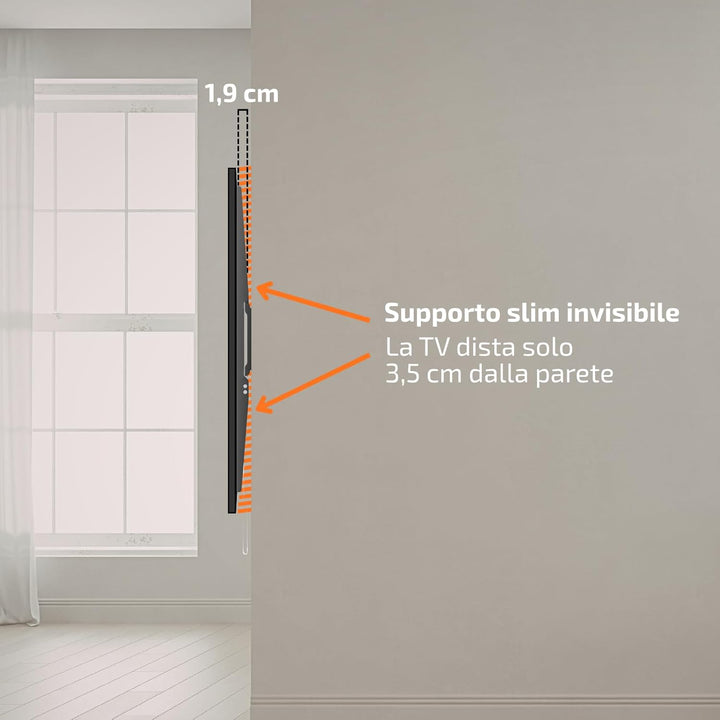 Superior Electronics - Feste TV-Wandhalterung für Fernseher von 60„ bis 100“ (Extra Slim) - VESA-kom