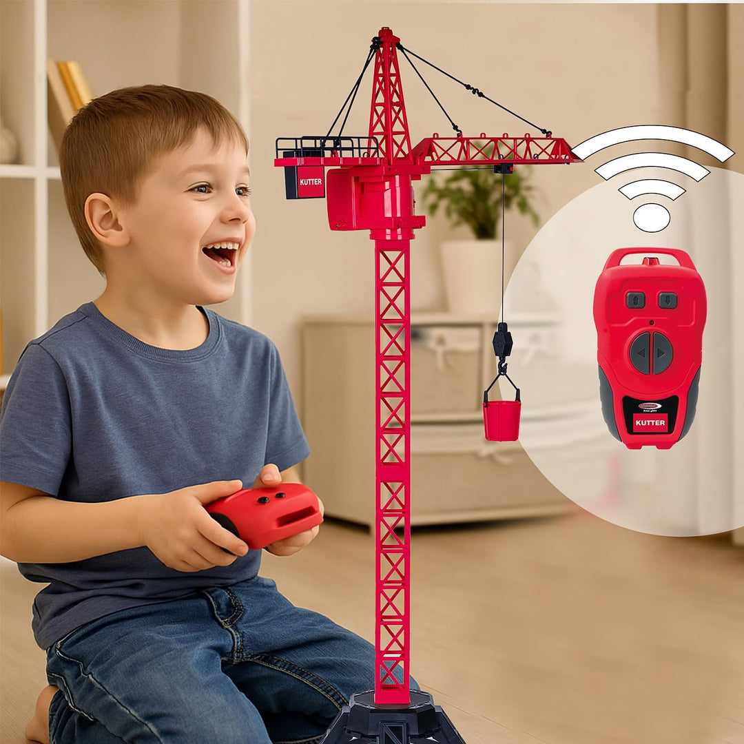 JAMARA 406321 Turmdrehkran Kutter XL 99 IR, Kran ab 6 Jahre, Kinder Spielzeug ferngesteuert mit Fern