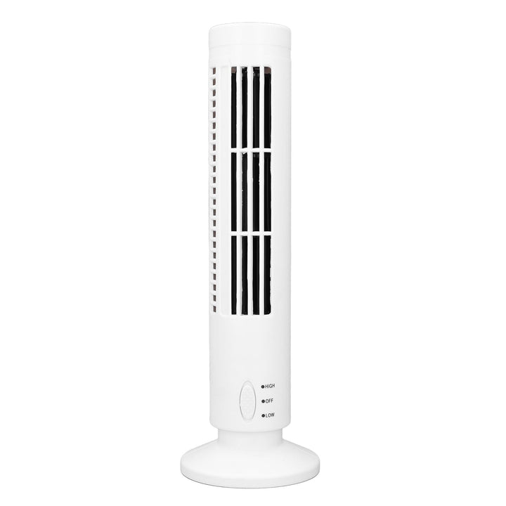 Luqeeg Desktop-Turmventilator, Flügelloser Standventilator, 2 Geschwindigkeiten Einstellbarer Tischv