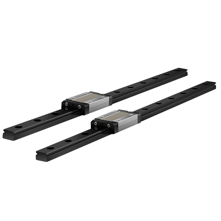 Veekaft 2 Sätze Schwarze Beschichtung MGR Schiene MGR9 Miniatur-Linearführung 350 mm mit MGN9H Schli