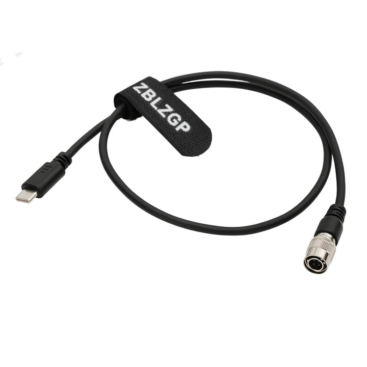 ZBLZGP Typ-C zu Hirose 4 Pin Stecker Stromkabel für Zoom F4 F8 Soundgeräte 633 664