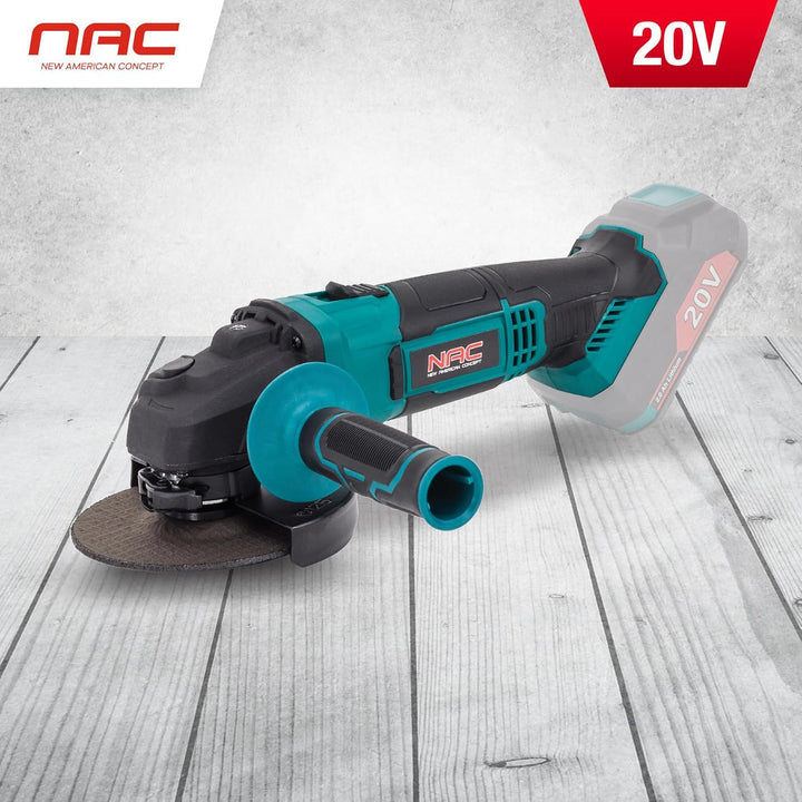 NAC NEW AMERICAN CONCEPT AGE-125-LI-20V NAC Winkelschleifer 20V 125mm 10 000rpm ohne Akku, Grün Nur