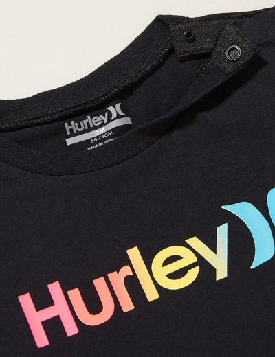 Hurley Jungen Hrlb O&o Gradient & Mesh Set Set kurz + T-Shirt 3 Jahre Schwarz/Blaues Graphit, 3 Jahr