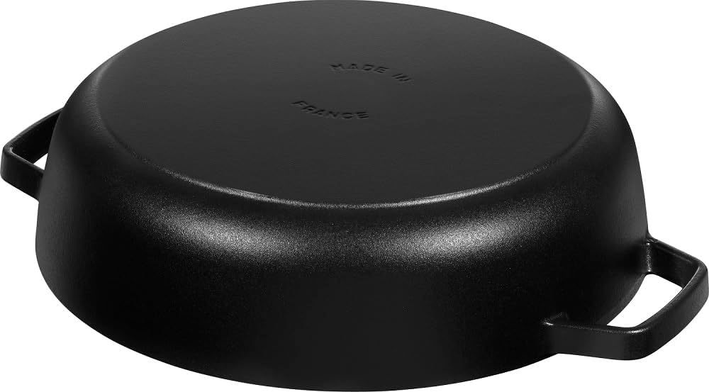 STAUB Gusseisen Bräter, Chistera Tropfenstruktur im Deckel, Rund 24 cm, 2,5 L, Schwarz Schwarz 24 cm