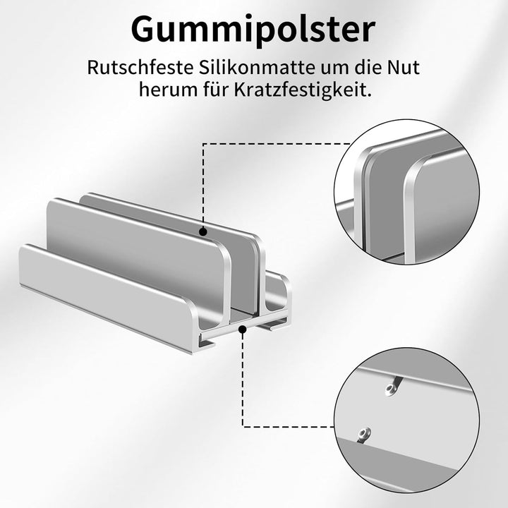 Laptop Ständer Vertikal - Moderner Stil, Einfache Bedienung & Stabiler Halt für Homeoffice/Reise - K