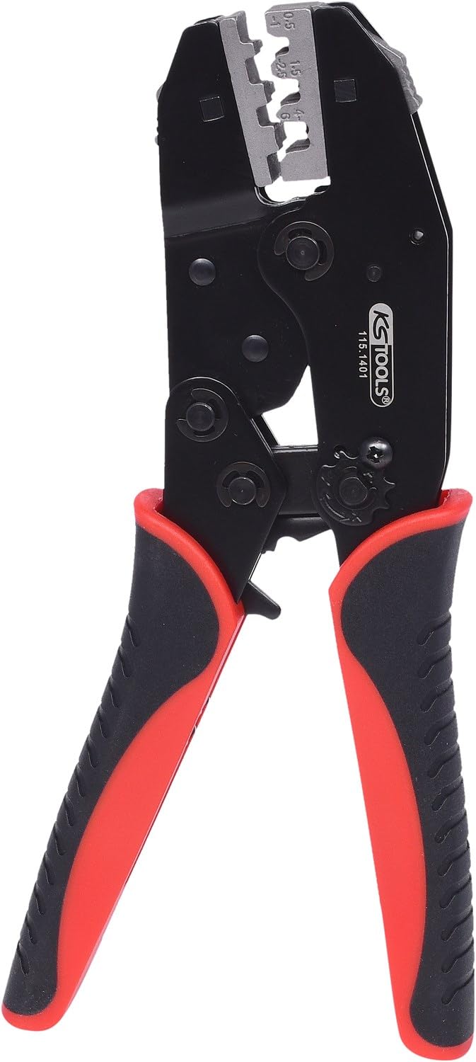 KS Tools 115.1435 Crimpzange für Steckhülsen Ø 0,5-6mm²