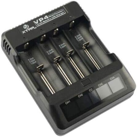 Xtar VP4 IMR Lithium Battery Charger EU Plug, Schwarz
