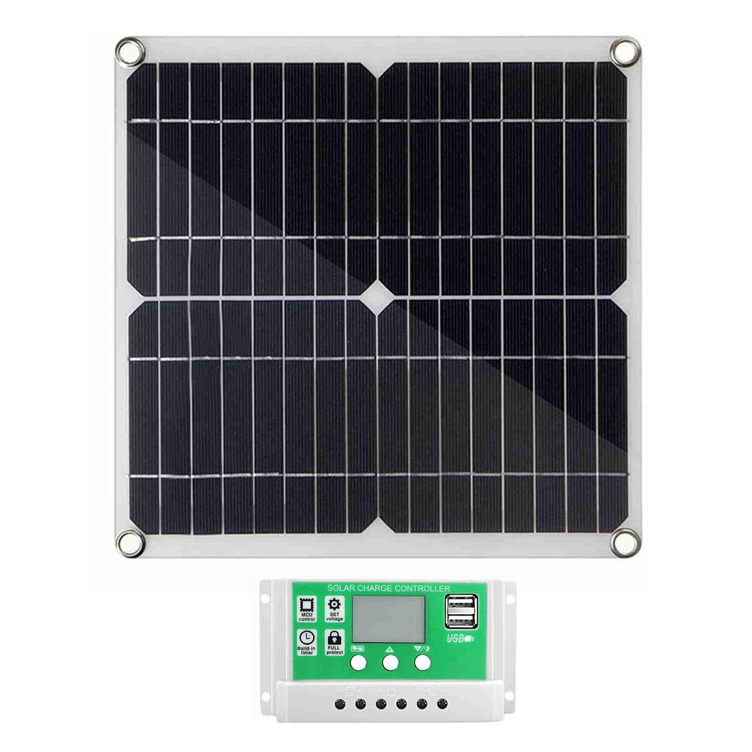 20 W 12 V Solarpanel-Set, Flexible Monokristalline Siliziumplatine, PV-Laderegler, Geeignet für Auto