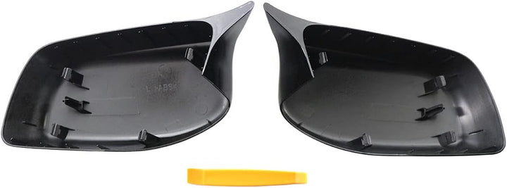 GSRECY Seitenspiegel-Abdeckkappen im M-Stil, glänzend, schwarz, Ersatz für 5er-Serie E60 E61 E63 E64