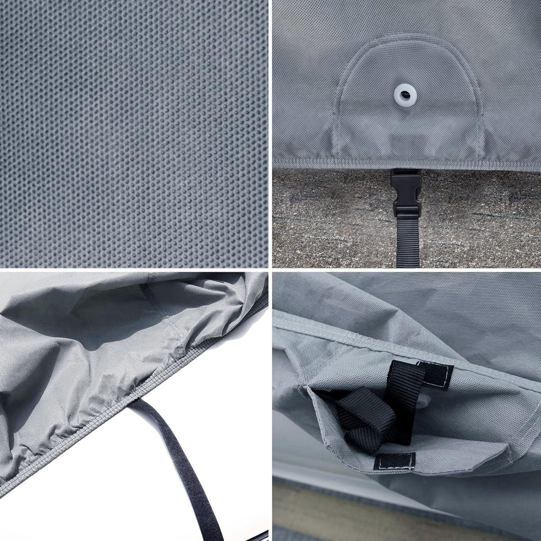 Leader Accessories 4-lagige atmungsaktive Vollgarage Autoplane leichte Ganzgarage Autoabdeckung für