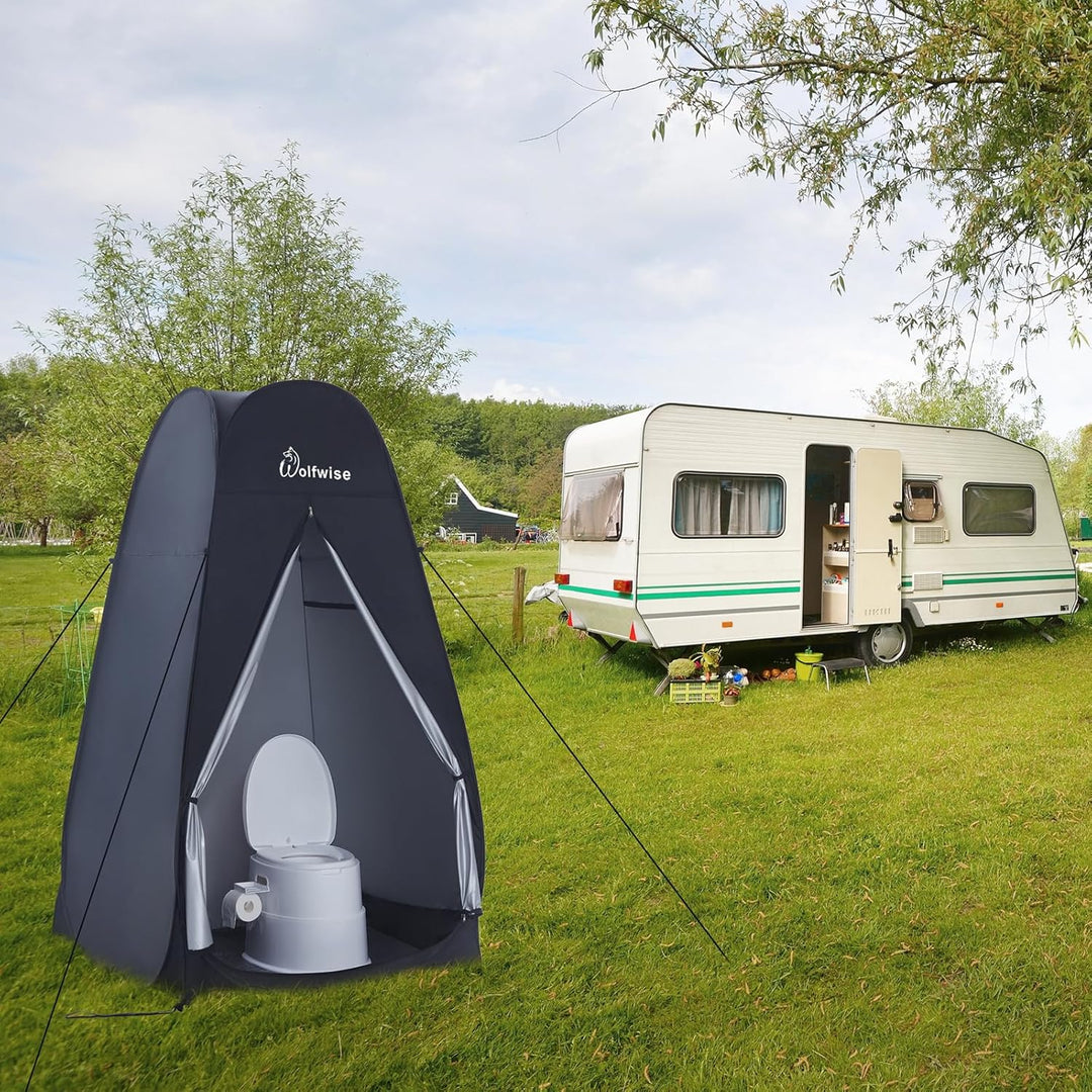 Wolfwise Pop up Toilettenzelt Umkleidezelt, Camping Duschzelt Outdoor Mobile Toilette Umkleidekabine