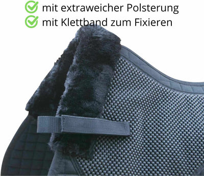 AMKA Anti-Rutsch Schabracke Anti-Slip Sattelunterlage mit integrierter Anti-Rutsch Auflage Dressur