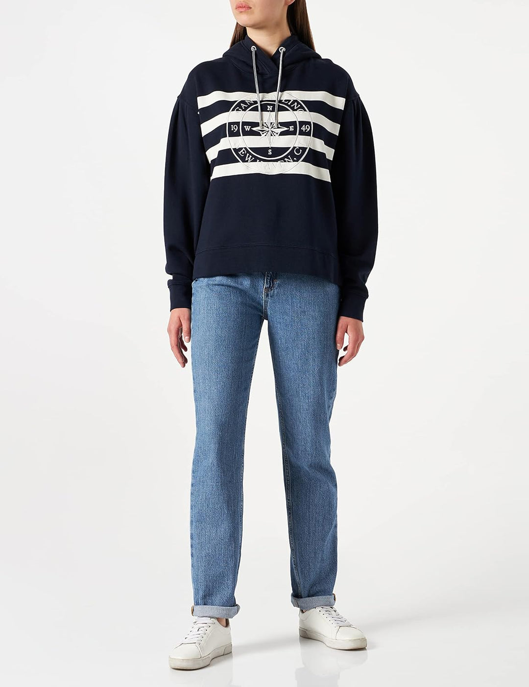 GANT Damen Kapuzenpullover S Evening Blue, S Evening Blue