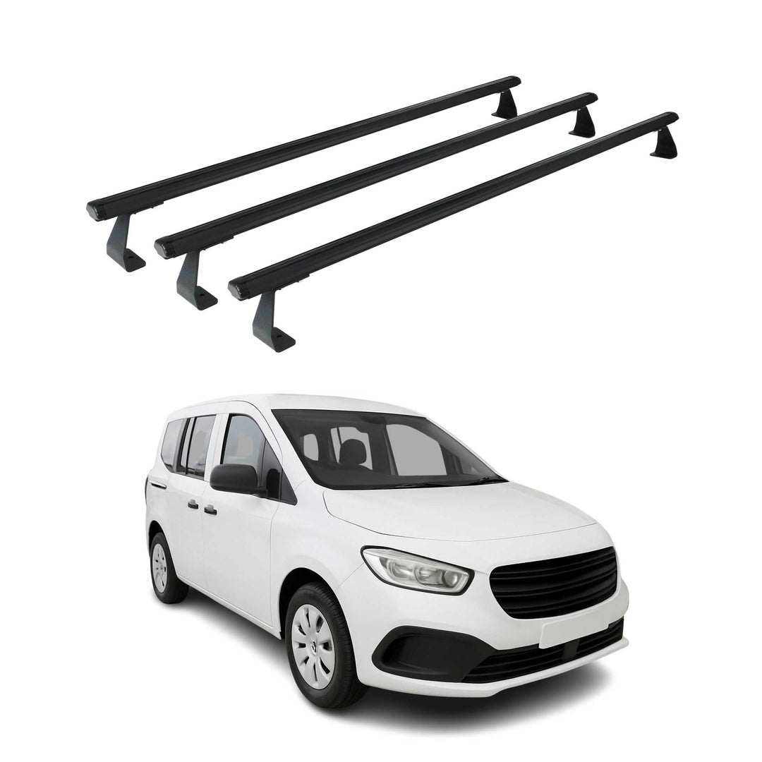 OMAC Heavy Duty Dachträger Querträger kompatibel mit Mercedes Citan W420 2021-2026 – 3 Stangen – Alu