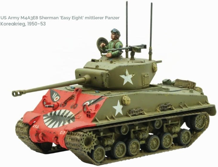 Warlord Games M4A3E8 Sherman Easy Eight – 1:56 / 28 mm Kunststoff-Modelltank für Bolt Action, sehr d