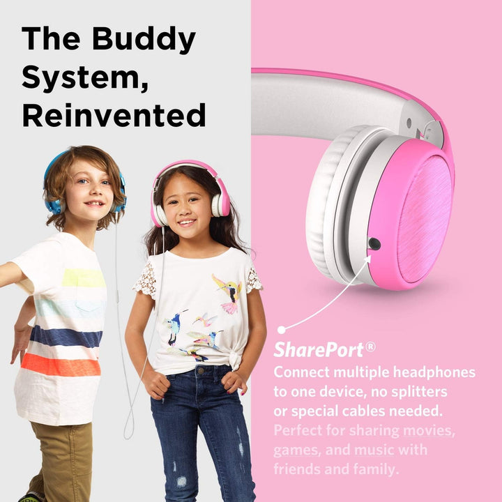 LilGadgets Die kabelgebundenen Connect+ Style-Kopfhörer für Kinder in Pink sind kinderfreundliche, F