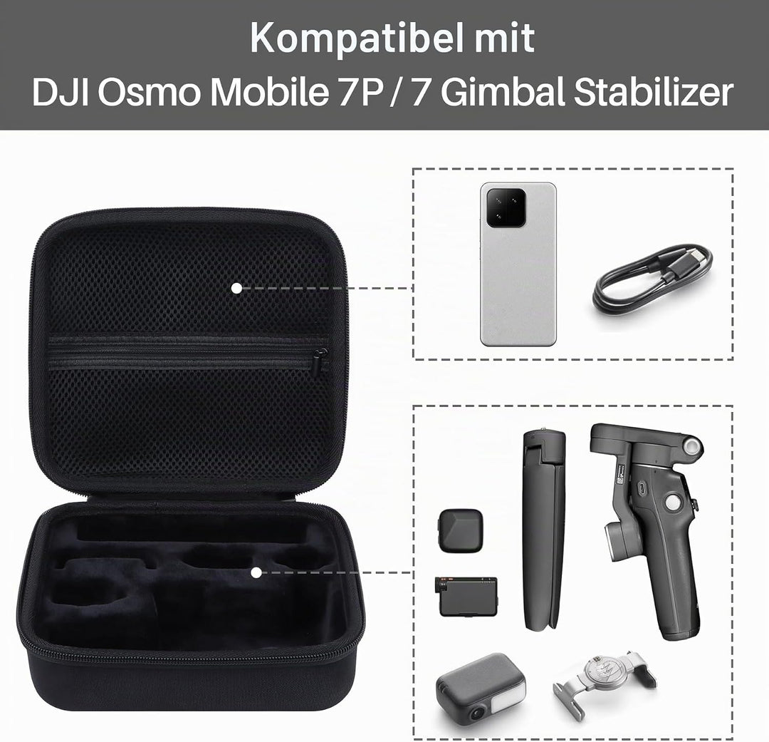 Hart Schutz Hülle Etui Tasche für DJI Osmo Mobile 7P/7 Gimbal-Stabilisator