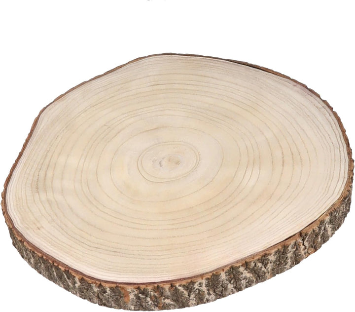 Echtholz Baumscheibe natur - 40 bis 45 cm - Holz Scheibe zum Dekorieren Basteln Bemalen Brandmalen -