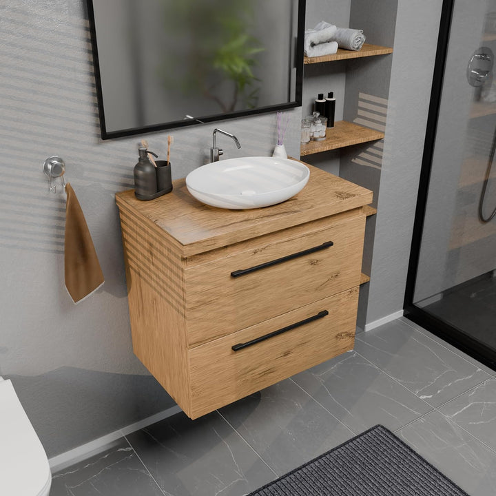 paplinskimoebel - Waschbeckenunterschrank Girona Top 80 cm, Unterschrank mit Arbeitsplatte, Badschra