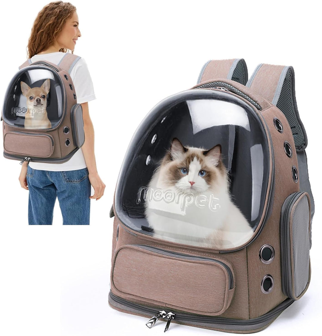 PETCUTE Haustier Rucksack,Tragbar Raumkapsel Hunde Katzen Rucksack mit Herausnehmbarer Matte,Atmungs