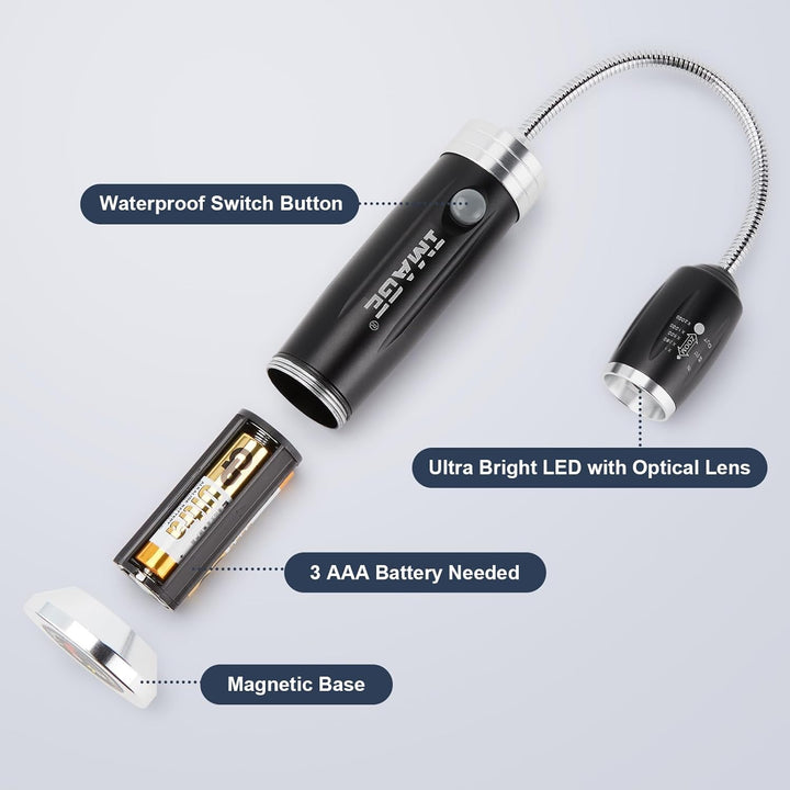 IMAGE Grill Lampe 2 Stück magnetisches LED Grilllicht 360° drehbare BBQ Grillleuchte Beleuchtung für
