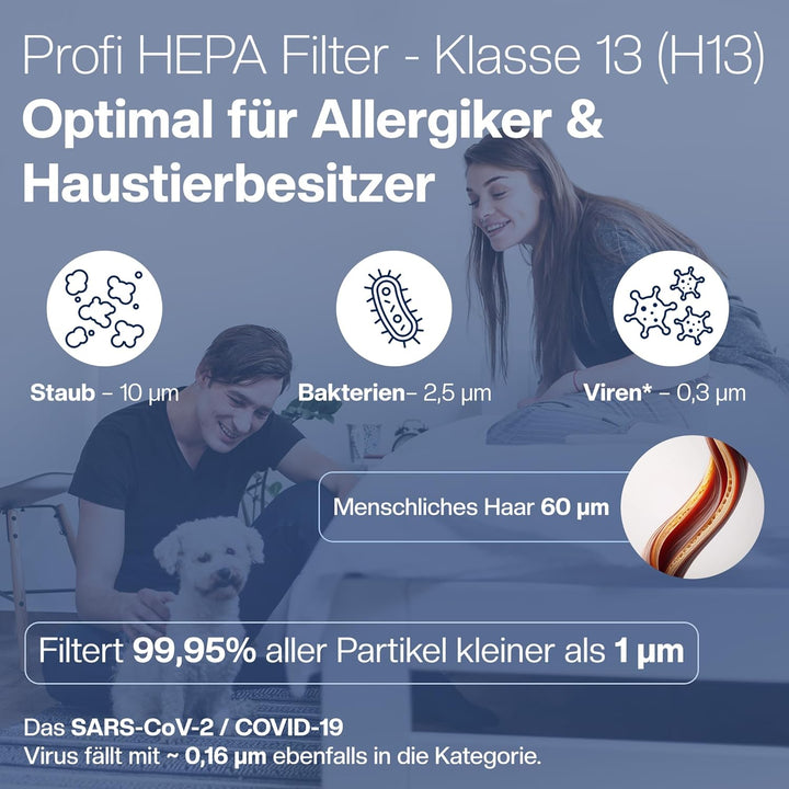 [NEU] 2er Filter-Set für Philips Luftreiniger [AC2882, AC2887, AC2889 & AC3829] – 1 HEPA-Filter und