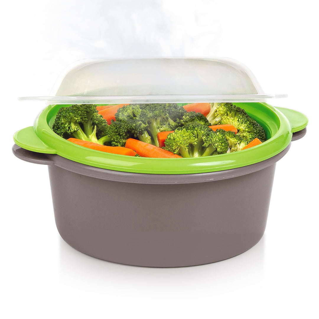 Prep Solutions Mikrowellen-Dampfgarer für Fisch und Gemüse, verstellbare Dampfablasskontrolle, Gemüs