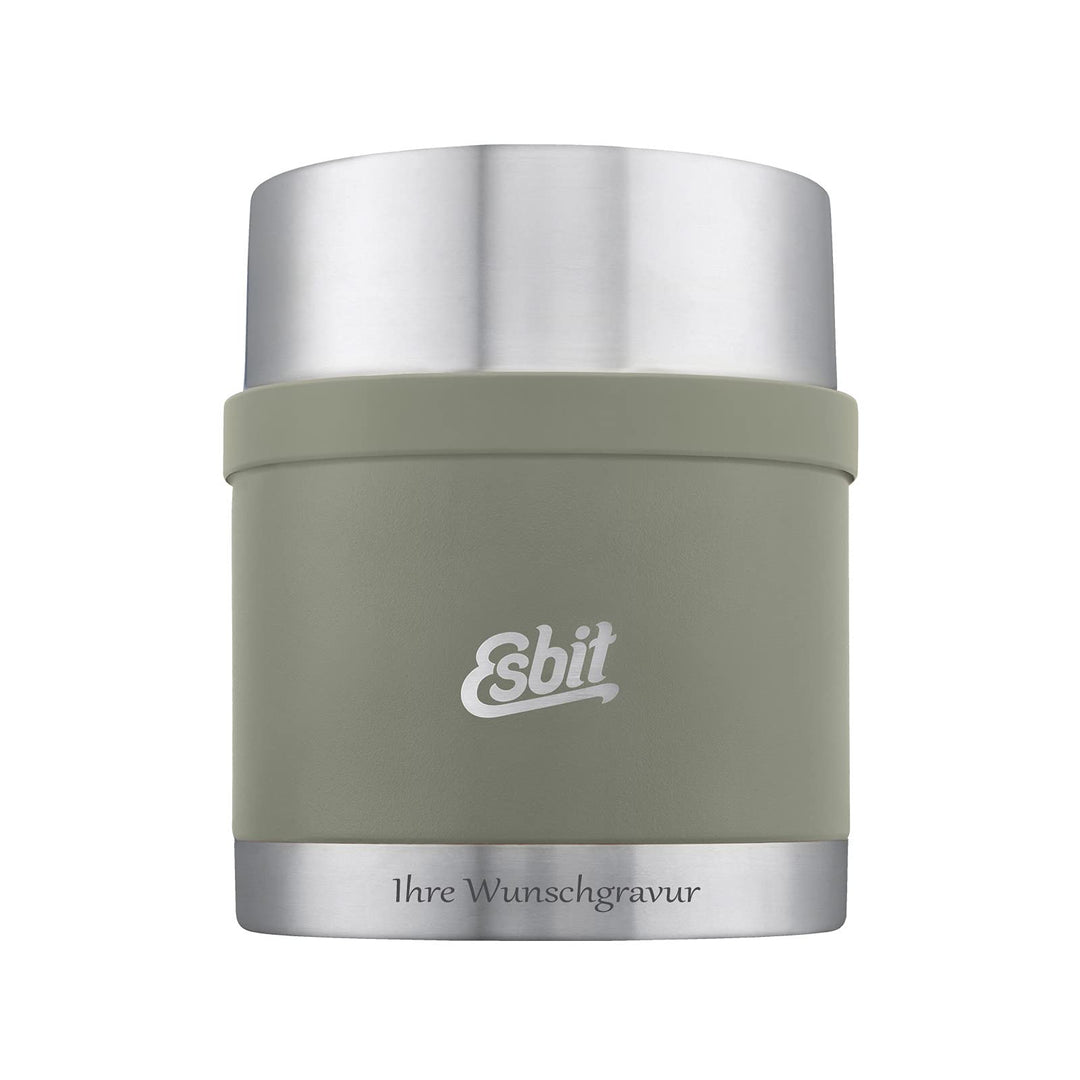 Esbit Sculptor Thermobehälter für Essen, mit personalisierter Gravur, Edelstahl, BPA-Frei, Schwarz,