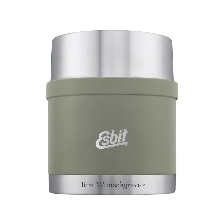 Esbit Sculptor Thermobehälter für Essen, mit personalisierter Gravur, Edelstahl, BPA-Frei, Schwarz,