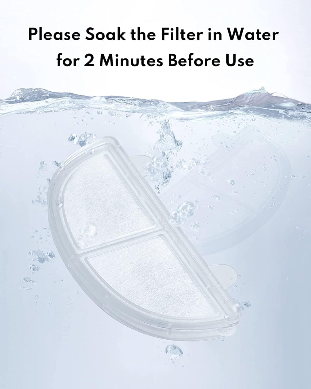 HomeRunPet Trinkbrunnen Filter, 3 STK. Ersatzfilter für Trinkbrunnen für Katzen und Hunde, Weiss Fil