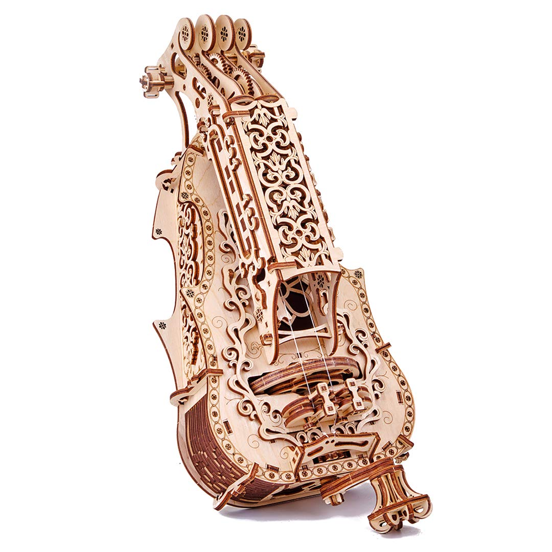 Wood Trick Lyra da Vinci 3D-Holzpuzzle für Erwachsene und Kinder - Hurdy Gurdy Kit Musikinstrument -