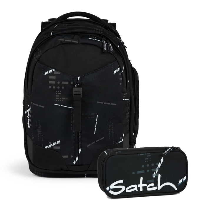 satch Match Schulrucksack Set 2tlg. inkl. Schlamperbox Ninja Matrix, Ninja Matrix