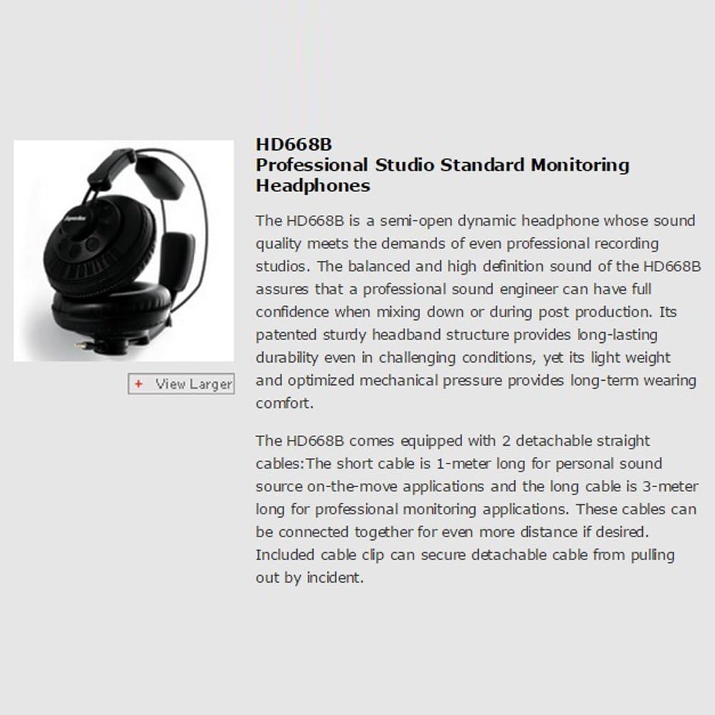 Superlux HD668B Studio-Kopfhörer Schwarz, Schwarz