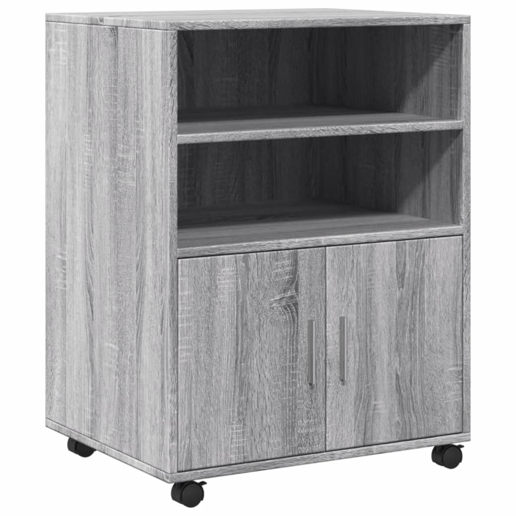 vidaXL Rollschrank Grau Sonoma 60x48x81 cm Holzwerkstoff, Grau Sonoma