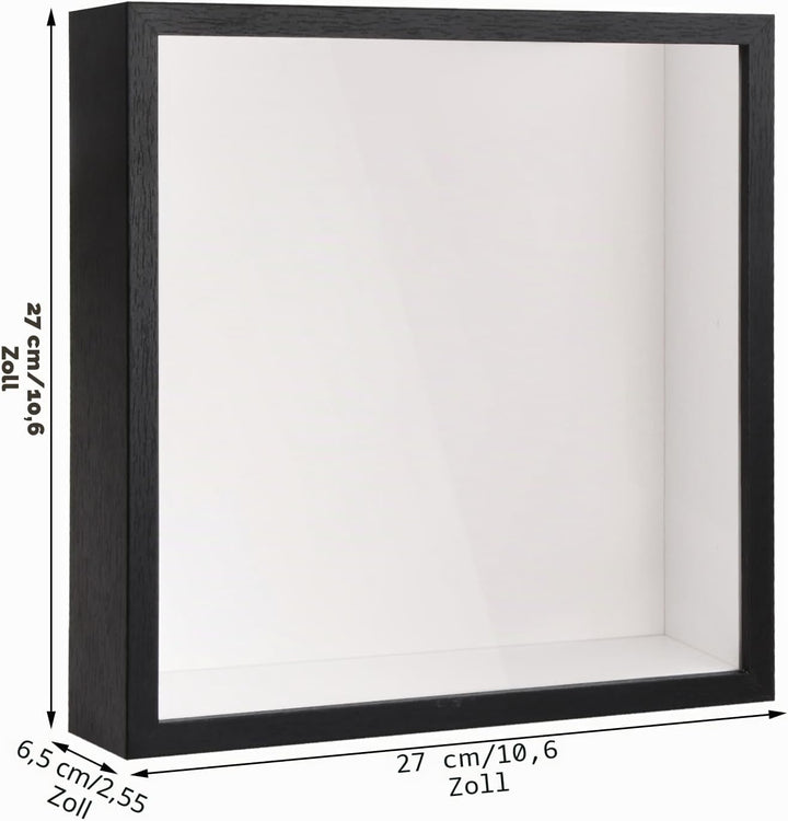 3D Bilderrahmen, Schattenbox Vitrine mit Transparente Acrylplatte Rahmen, Tiefer 3D Objektrahmen, Hö