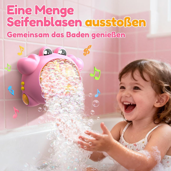 Badewanne Spielzeug für 1 2 3 Jahre Mädchen, Badespielzeug Bubble mit LED-Licht & 12 Kinderliedern,