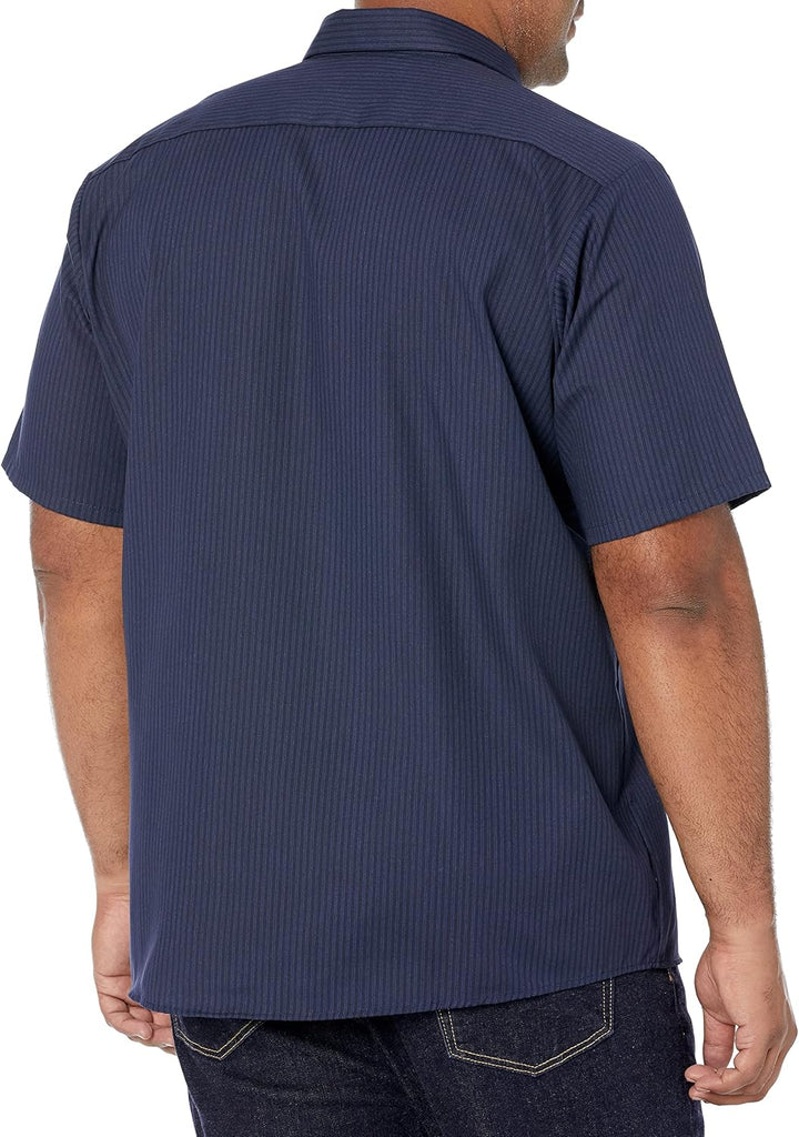 Red Kap Herren Men's Durastripe Performance Tech Work Shirt, Short Sleeve Button-Down-Arbeitshemd S