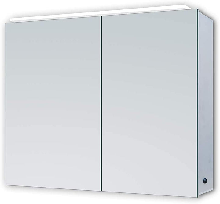 Talos Mirage Spiegelschrank 50 x 70 cm - Spiegelschrank Bad mit LED Beleuchtung - hochwertiger Alumi