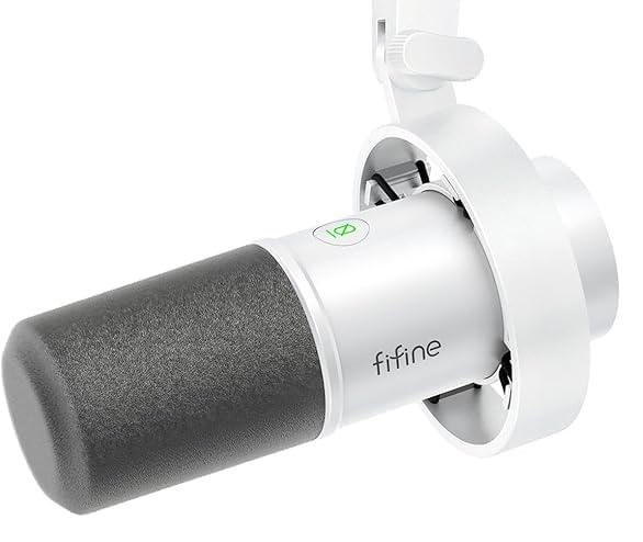 FIFINE XLR Studio Mikrofon Dynamisches, USB Microphone PC für Streaming Podcast Gaming, für PS4/5 Ma