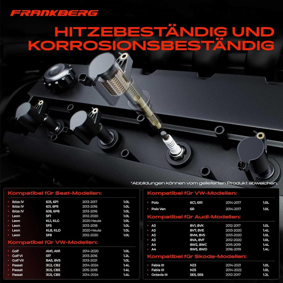Zündspule für Beetle Caddy Alltrack IV CC Golf Sportsvan Golf VI VII Load UP P-a-s-s-a-t Alltrack/Va