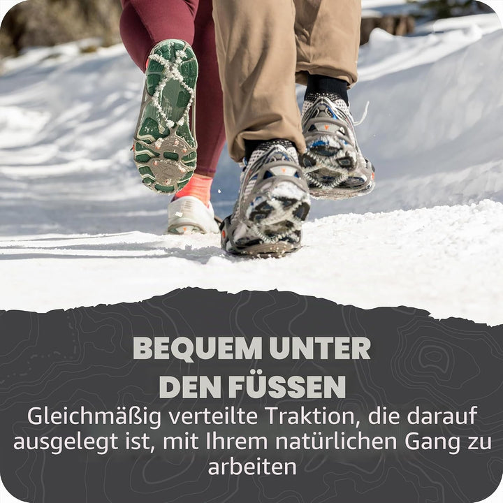 YAKTRAX Run Ice & Snow Grips für Laufschuhe, 3mm Carbide-Steel Spikes & 1.4mm Stainless-Steel Coils,