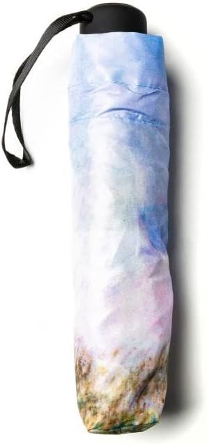 LUCKYWEATHER Regenschirm Taschenschirm Mini Damen Motiv Monet Frau mit Sonnenschirm I Taschenschirme