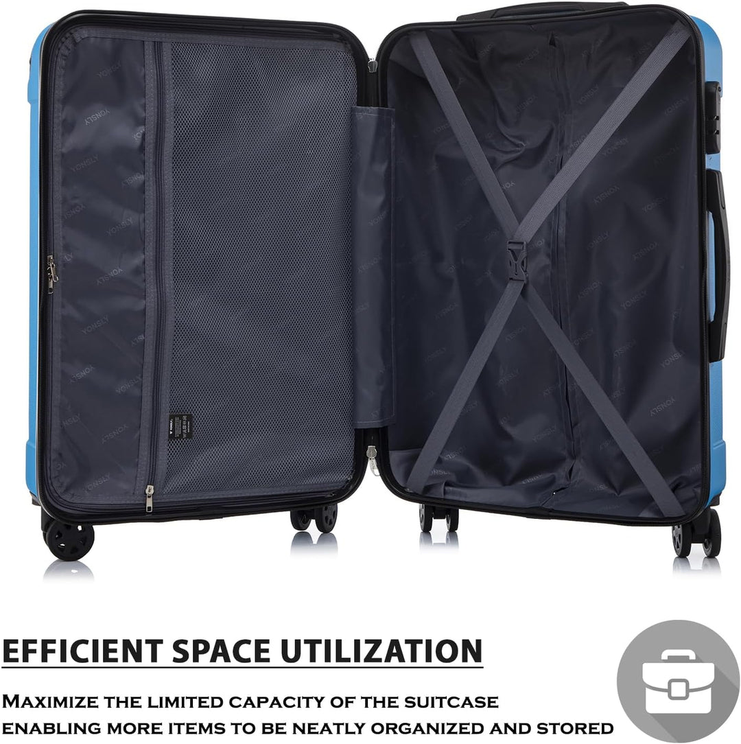 Trolley Koffer Suitcase, Reisekoffer, Rollkoffer Handgepäck, Hartschalenreisekoffer mit 4 Rollen 360