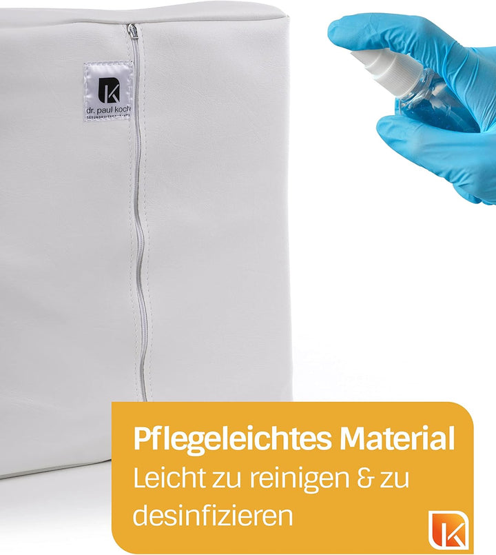 Dr. Paul Koch | Kunstlederbezug Für Beinflachlagerungsschiene | Abwaschbarer Bezug Mit Reissverschlu