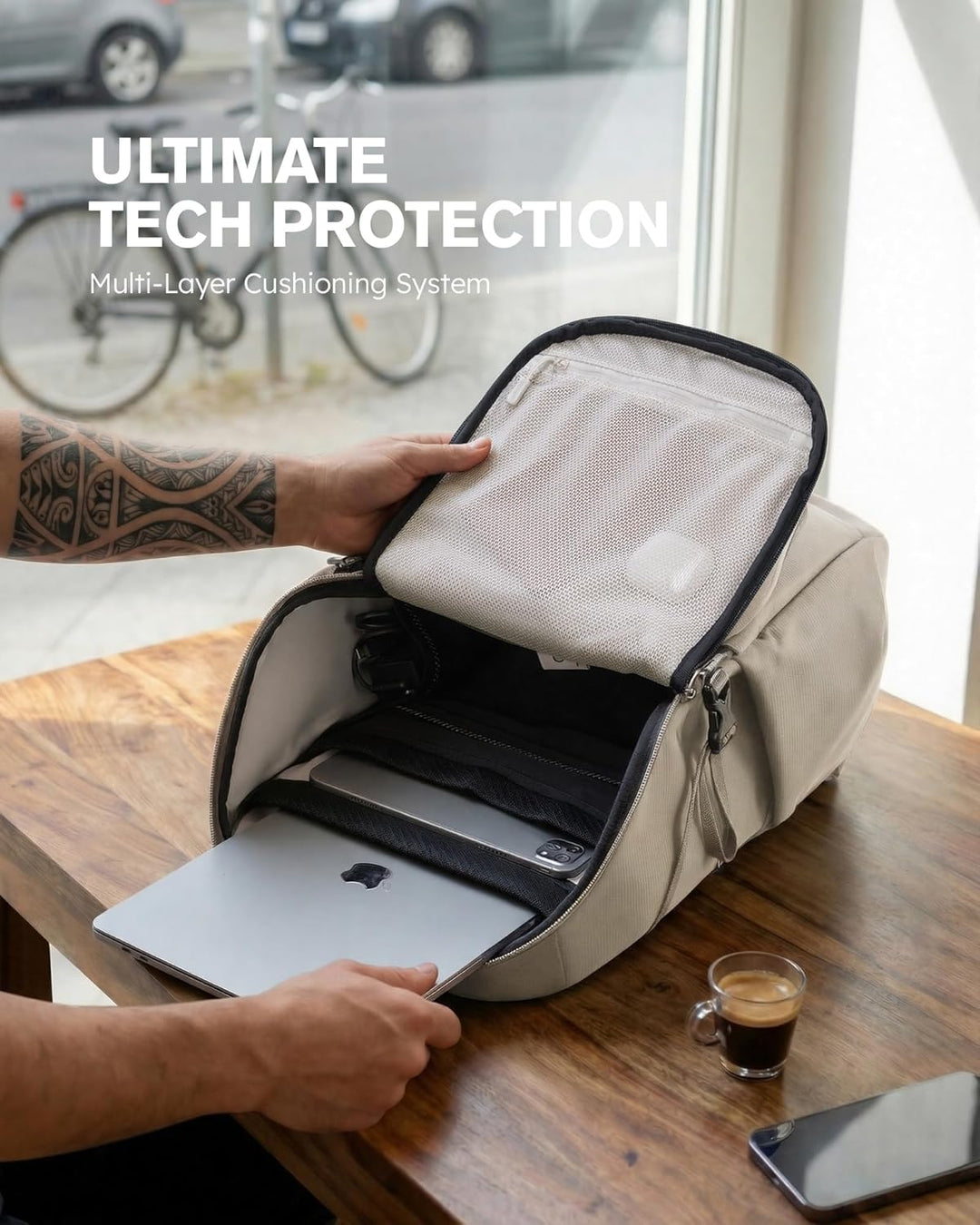 Tolaccea Reiserucksack Handgepäck Flugzeug 30L - Business Rucksack mit 15,6 Zoll Laptopfach, Arbeits