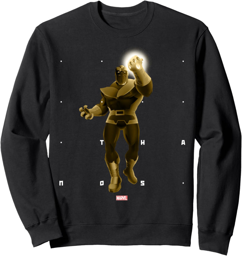 Marvel Thanos Halftone Word Stack Portrait Sweatshirt