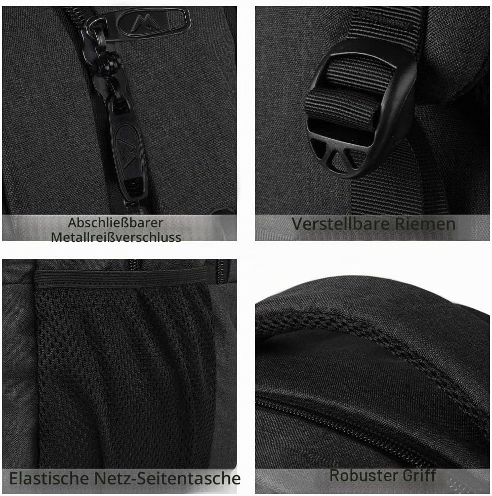 MATEIN Business Laptop Rucksack 15,6 Zoll Reise Laptop Tasche Rucksack mit USB Ladeanschluss Wassera