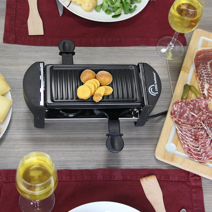 LITTLE BALANCE 8559 Black Jura 2 Raclette 1 oder 2 Personen, Antihaftbeschichtung, 1 oder 2 Personen