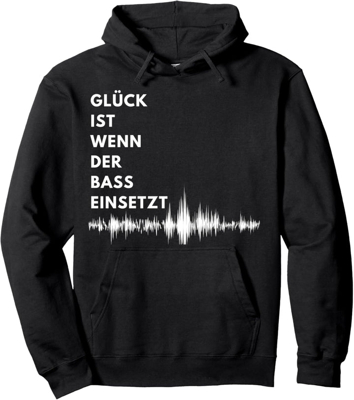 Rockkonzert Musik Glück ist wenn der Bass einsetzt Geschenk Pullover Hoodie